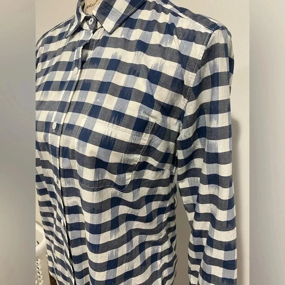 Tommy Bahama long sleeve plaid button up shirt blue/white size small - Picture 4 of 10